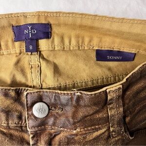 NYDJ Women's Skinny Jeans in a Golden washed Brown.